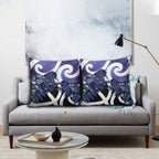 Piwakawaka New Zealand Matariki Pillow Cover Maori New Year Silver Fern Purple Galaxy