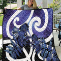 Piwakawaka New Zealand Matariki Quilt Maori New Year Silver Fern Purple Galaxy