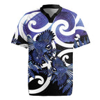 Piwakawaka New Zealand Matariki Rugby Jersey Maori New Year Silver Fern Purple Galaxy
