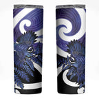 Piwakawaka New Zealand Matariki Skinny Tumbler Maori New Year Silver Fern Purple Galaxy