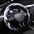 Piwakawaka New Zealand Matariki Steering Wheel Cover Maori New Year Silver Fern Purple Galaxy