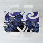 Piwakawaka New Zealand Matariki Tablecloth Maori New Year Silver Fern Purple Galaxy