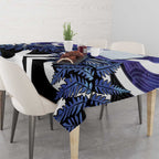 Piwakawaka New Zealand Matariki Tablecloth Maori New Year Silver Fern Purple Galaxy
