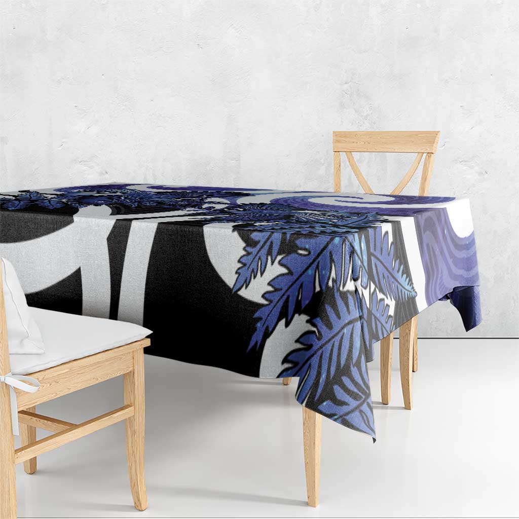 Piwakawaka New Zealand Matariki Tablecloth Maori New Year Silver Fern Purple Galaxy