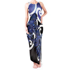 Piwakawaka New Zealand Matariki Tank Maxi Dress Maori New Year Silver Fern Purple Galaxy