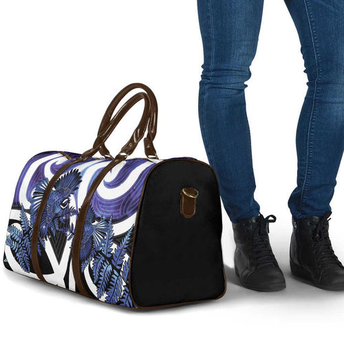 Piwakawaka New Zealand Matariki Travel Bag Maori New Year Silver Fern Purple Galaxy