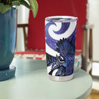 Piwakawaka New Zealand Matariki Tumbler Cup Maori New Year Silver Fern Purple Galaxy