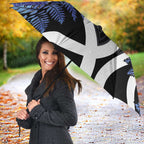 Piwakawaka New Zealand Matariki Umbrella Maori New Year Silver Fern Purple Galaxy