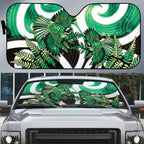 Piwakawaka New Zealand Matariki Auto Sun Shade Maori New Year Silver Fern Green Galaxy