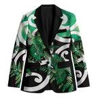 Piwakawaka New Zealand Matariki Blazer Maori New Year Silver Fern Green Galaxy