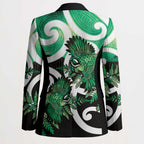 Piwakawaka New Zealand Matariki Blazer Maori New Year Silver Fern Green Galaxy