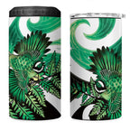 Piwakawaka New Zealand Matariki 4 in 1 Can Cooler Tumbler Maori New Year Silver Fern Green Galaxy