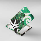 Piwakawaka New Zealand Matariki Canvas Wall Art Maori New Year Silver Fern Green Galaxy