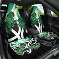 Piwakawaka New Zealand Matariki Car Seat Cover Maori New Year Silver Fern Green Galaxy