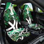 Piwakawaka New Zealand Matariki Car Seat Cover Maori New Year Silver Fern Green Galaxy