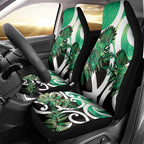 Piwakawaka New Zealand Matariki Car Seat Cover Maori New Year Silver Fern Green Galaxy