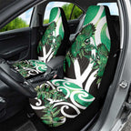 Piwakawaka New Zealand Matariki Car Seat Cover Maori New Year Silver Fern Green Galaxy