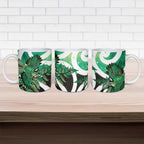 Piwakawaka New Zealand Matariki Ceramic Mug Maori New Year Silver Fern Green Galaxy