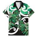 Piwakawaka New Zealand Matariki Family Matching Mermaid Dress and Hawaiian Shirt Maori New Year Silver Fern Green Galaxy