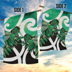 Piwakawaka New Zealand Matariki Garden Flag Maori New Year Silver Fern Green Galaxy