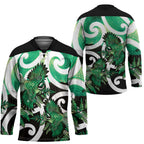Piwakawaka New Zealand Matariki Hockey Jersey Maori New Year Silver Fern Green Galaxy