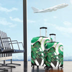 Piwakawaka New Zealand Matariki Luggage Cover Maori New Year Silver Fern Green Galaxy