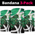 Piwakawaka New Zealand Matariki Neck Gaiter Maori New Year Silver Fern Green Galaxy