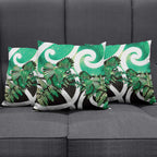 Piwakawaka New Zealand Matariki Pillow Cover Maori New Year Silver Fern Green Galaxy