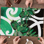 Piwakawaka New Zealand Matariki Puzzle Maori New Year Silver Fern Green Galaxy