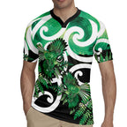 Piwakawaka New Zealand Matariki Rugby Jersey Maori New Year Silver Fern Green Galaxy