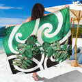 Piwakawaka New Zealand Matariki Sarong Maori New Year Silver Fern Green Galaxy