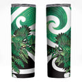 Piwakawaka New Zealand Matariki Skinny Tumbler Maori New Year Silver Fern Green Galaxy