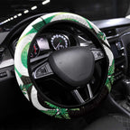 Piwakawaka New Zealand Matariki Steering Wheel Cover Maori New Year Silver Fern Green Galaxy