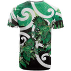 Piwakawaka New Zealand Matariki T Shirt Maori New Year Silver Fern Green Galaxy