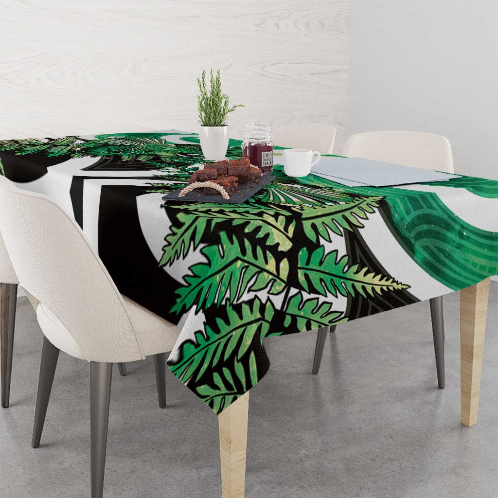 Piwakawaka New Zealand Matariki Tablecloth Maori New Year Silver Fern Green Galaxy