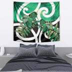 Piwakawaka New Zealand Matariki Tapestry Maori New Year Silver Fern Green Galaxy