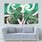 Piwakawaka New Zealand Matariki Tapestry Maori New Year Silver Fern Green Galaxy