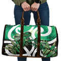Piwakawaka New Zealand Matariki Travel Bag Maori New Year Silver Fern Green Galaxy