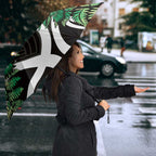 Piwakawaka New Zealand Matariki Umbrella Maori New Year Silver Fern Green Galaxy