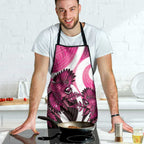 Piwakawaka New Zealand Matariki Apron Maori New Year Silver Fern Pink Galaxy