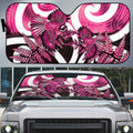 Piwakawaka New Zealand Matariki Auto Sun Shade Maori New Year Silver Fern Pink Galaxy