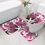 Piwakawaka New Zealand Matariki Bathroom Set Maori New Year Silver Fern Pink Galaxy