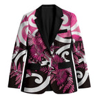 Piwakawaka New Zealand Matariki Blazer Maori New Year Silver Fern Pink Galaxy