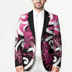 Piwakawaka New Zealand Matariki Blazer Maori New Year Silver Fern Pink Galaxy