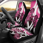 Piwakawaka New Zealand Matariki Car Seat Cover Maori New Year Silver Fern Pink Galaxy