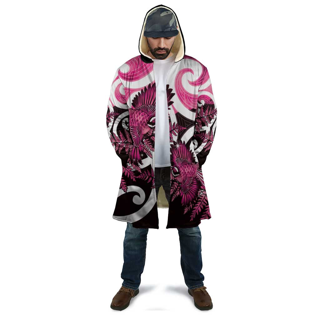 Piwakawaka New Zealand Matariki Cloak Maori New Year Silver Fern Pink Galaxy