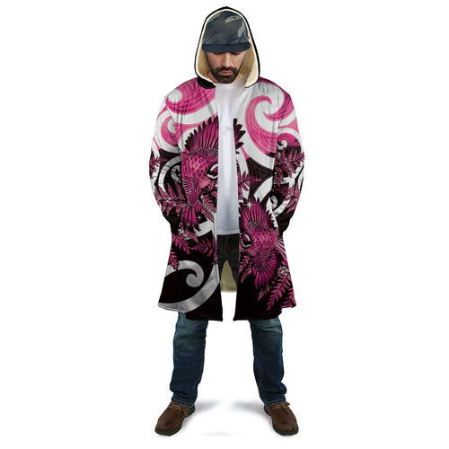 Piwakawaka New Zealand Matariki Cloak Maori New Year Silver Fern Pink Galaxy