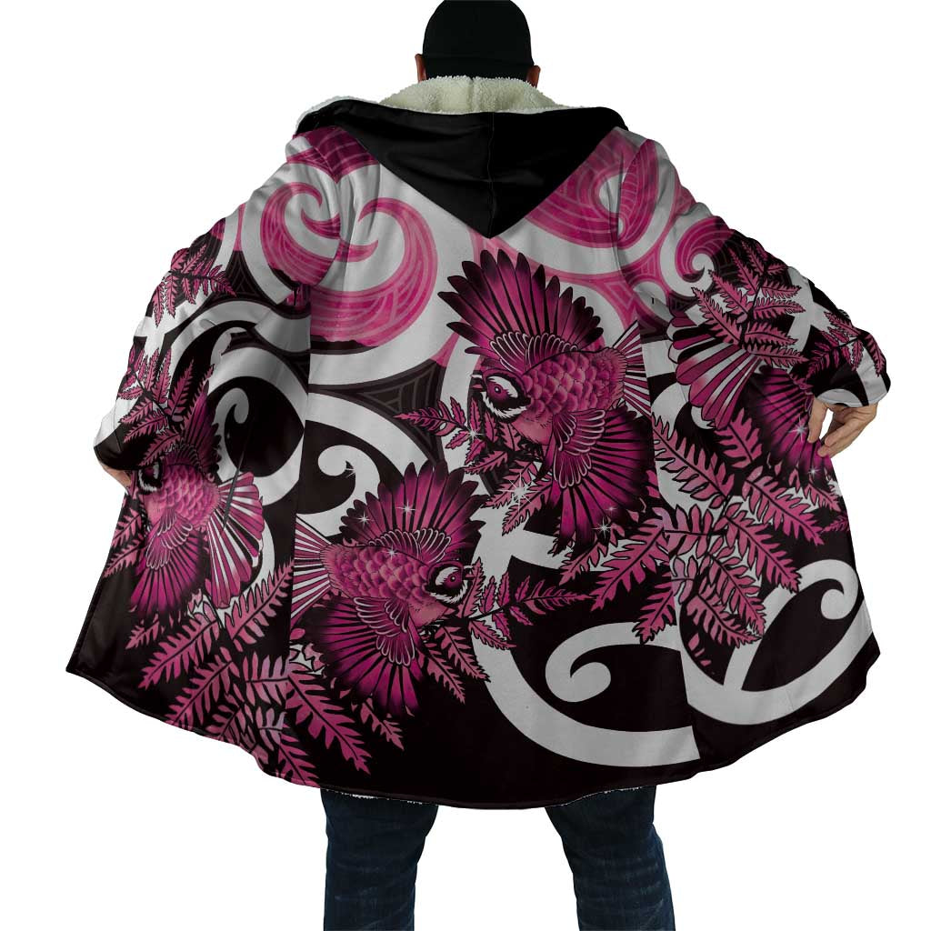 Piwakawaka New Zealand Matariki Cloak Maori New Year Silver Fern Pink Galaxy