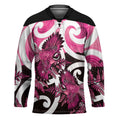 Piwakawaka New Zealand Matariki Hockey Jersey Maori New Year Silver Fern Pink Galaxy