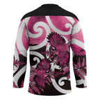 Piwakawaka New Zealand Matariki Hockey Jersey Maori New Year Silver Fern Pink Galaxy